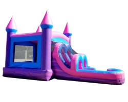 IMG 8695 1746400918 Kids Pink Wet/Dry Slide Bounce House Combo