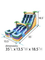 IMG 0244 1752093083 18' Tropical Marble Double Bay Wet/Dry Slide